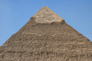 Fototapeta na wymiar The Great Pyramids in Giza pyramid complex, Egypt. One of Seven Wonders of the World.