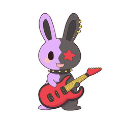 うさぎのギター・紫黒