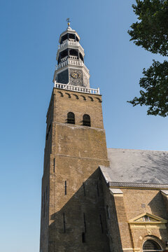 The church (Grote Kerk) of Hindeloopen in Friesland in the north of The Netherlands.