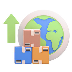 Export 3D Illustration