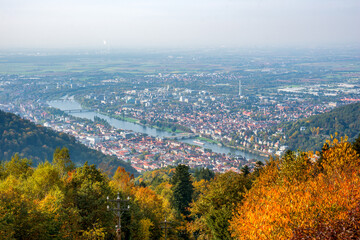 Panorama Blick, Königstuhl, Heidelberg, Deutschland 