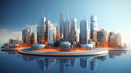 3D Cityscape Integrated with Advanced Tech
