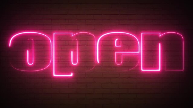 Editable text style effect - Grand Opening text style theme pink neon open text effect