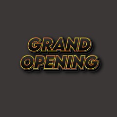 3D Grand opening text banner