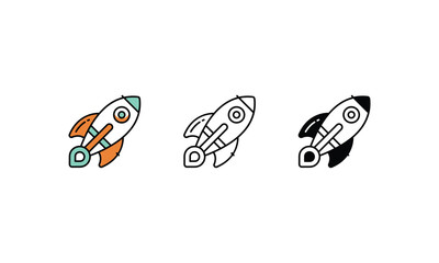 Financial Startup icons vector strock illustration