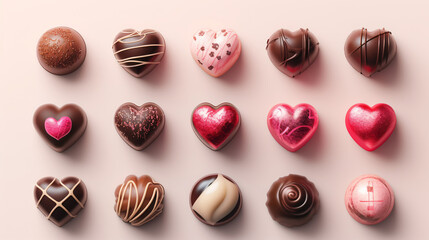 Valentine's Day chocolate sweets pack, photo realis