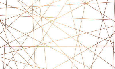 Obraz premium Abstract luxury seamless premium shiny golden random chaotic square and triangle lines on transparent background. Vector, illustration
