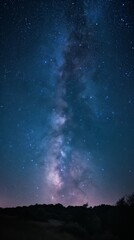 Fototapeta na wymiar A starry night featuring the Milky Way Galaxy.