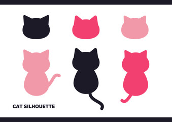 猫のシルエット素材