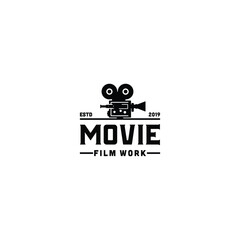 Video Camera Film for movie cinema production studio Logo design