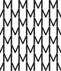 M monogram vector illustration design