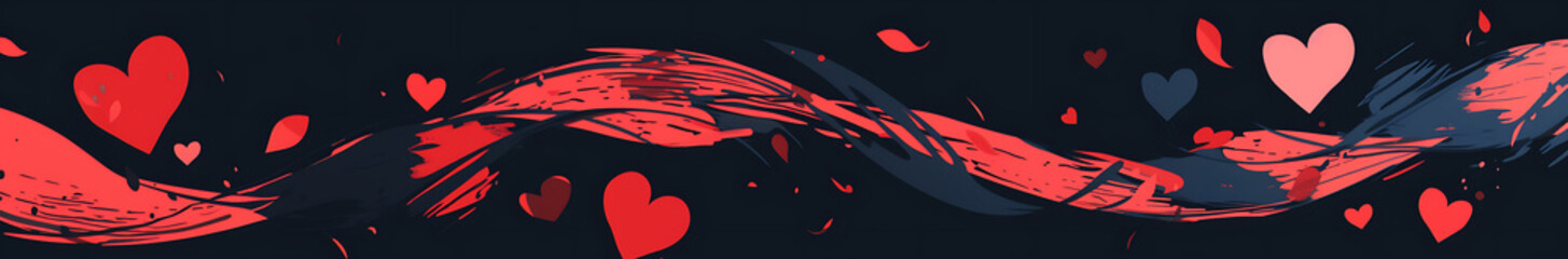 Abstract graphic design banner in the style of love and valentine. 