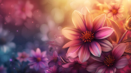 Abstract background of flowers Close-up.