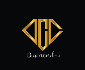 DCC letter diamond logo design template