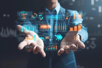 Data-driven decision-making concept Big data analytics and management Concept of informed business strategies