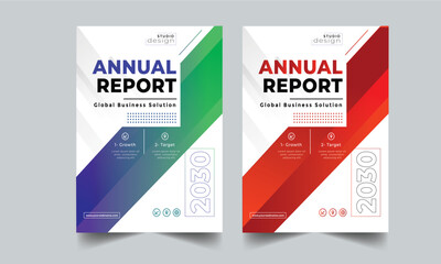 annual report business brochure design template
