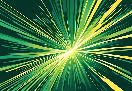 abstract green burst