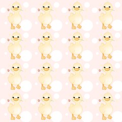 cute seamless pattern with duck background. Cute baby background