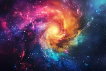 Foto op Canvas Colorful space galaxy cloud nebula Concept of cosmic beauty and the mysteries of the universe © Bijac
