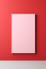 mock-up template for poster or picture blank black frame on a colorful wall