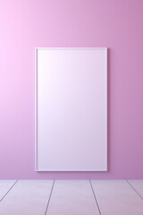 mock-up template for poster or picture blank black frame on a colorful wall