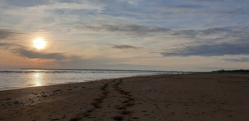 Fin d'une journée d'été en bord de mer