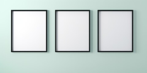 Fototapeta na wymiar a blank black frame on a colorful wall