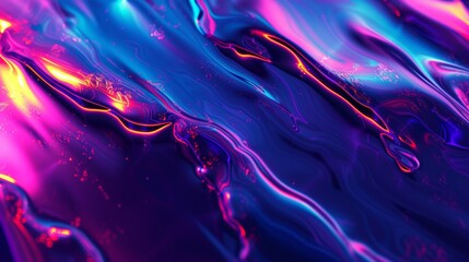 Vivid Neon Liquid Colors Background
