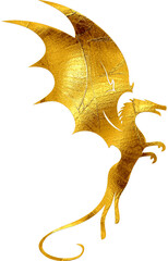 Gold Dragon - Digital Painting. - 731101947