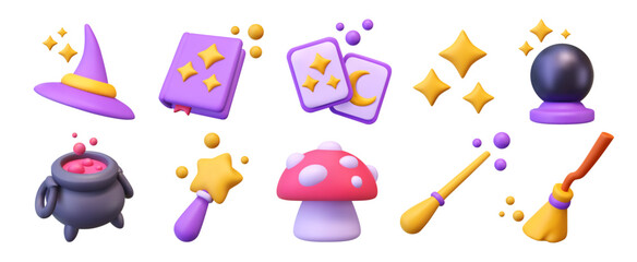 3d magic icons.