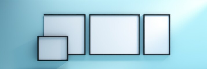 a blank black frame on a wall