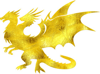 Gold Dragon - Digital Painting.