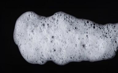 foam lather on black background