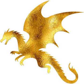 Gold Dragon - Digital Painting.