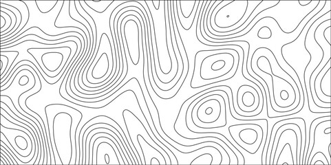 Contour map background. Geography scheme and terrain. Topography grid map. Stylized topographic contour map. Geographic line mountain relief. Abstract lines or wavy backdrop background.