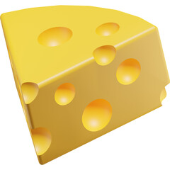 Cheese Icon 3D