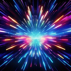 colorful light explosion flash background design pattern