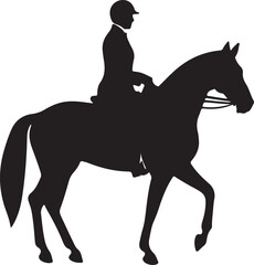 equestrian silhouette vector illustration