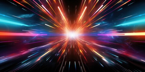 colorful light background explosion space burst style