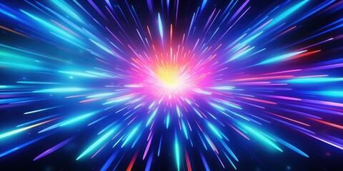 colorful light background explosion space burst style