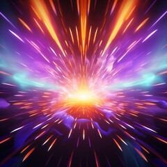 colorful light background explosion space burst style