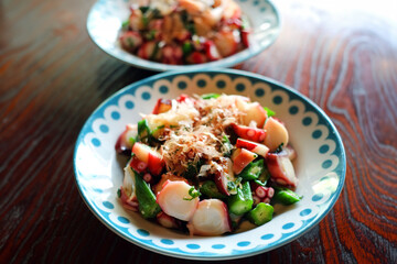 タコとオクラの和え物