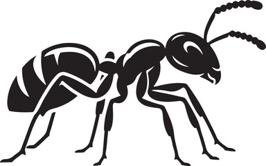 Ant silhouette of vector illustration 