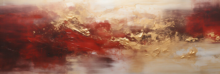 abstract background art in rich dark red, silver and gold color