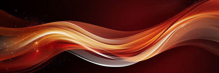 abstract flowing background - art in rich dark red, silver and gold color