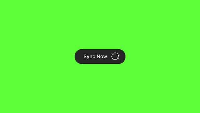 4K motion graphics animation of sync now on chroma key green screen background.