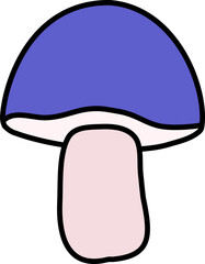 Red fairy tale mushroom isolated. Mushrooms in cartoon style vector. 