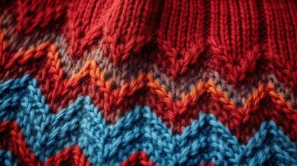 Vibrant multicolored woolen sweater texture close up - 731117535