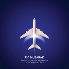 Eid Mubarak. Eid Mubarak creative ads design. social media poster, vector, 3D illustration.