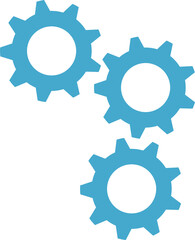 flat clock cogwheels isolated on transparent, png. Mechanism Industrial Concept. for industrial, technical, mechanical design.